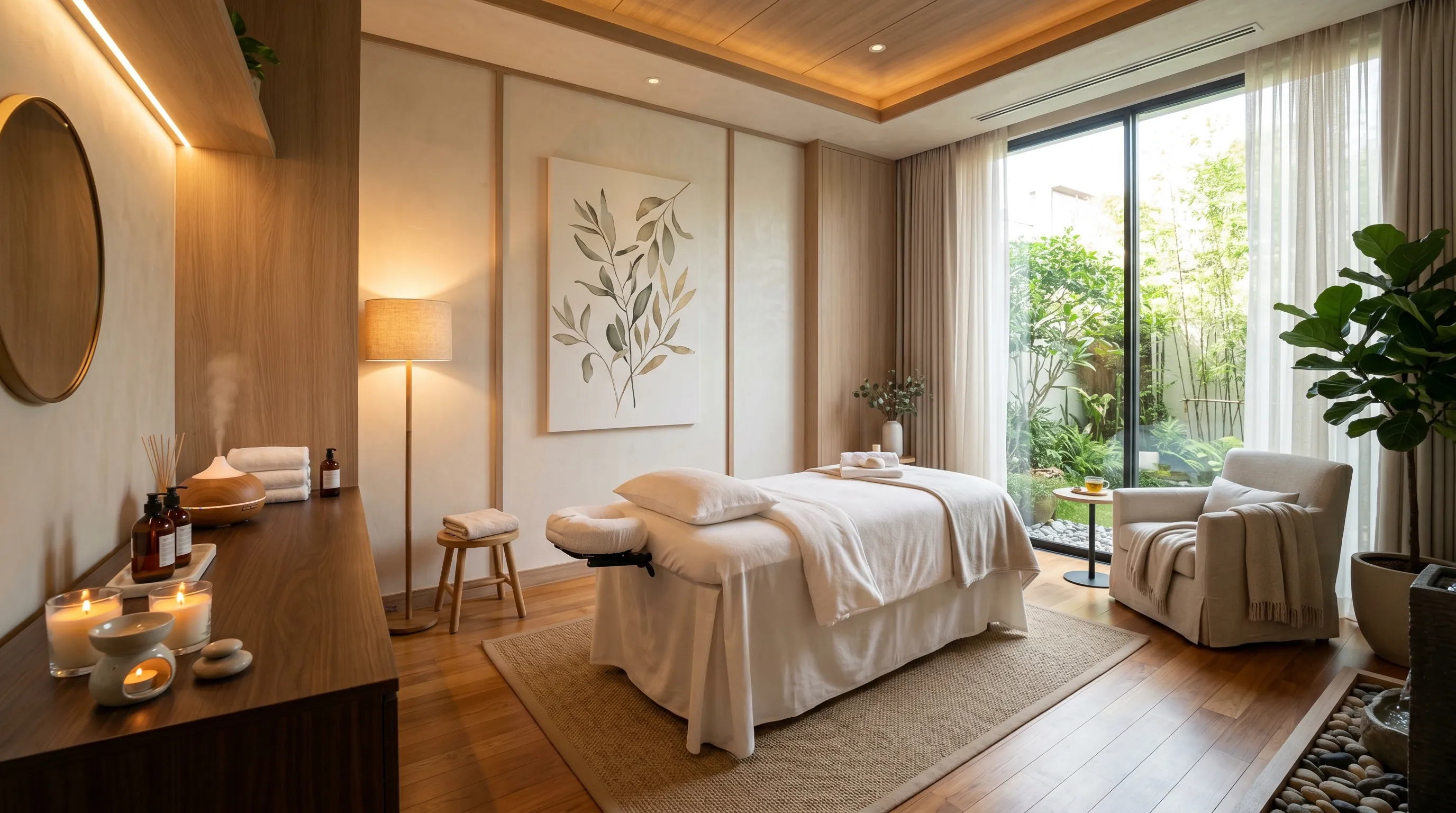 Tranquil luxury wellness suite at BLÙME Medspa North Adelaide